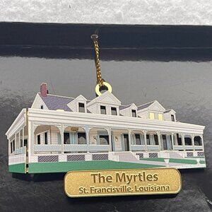 The Myrtles Plantation Ornament Charleston Mint Gold Toned Back Christmas